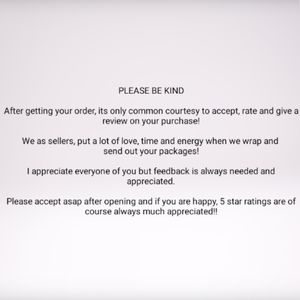 Please Be Kind & Accept, Rate and Review